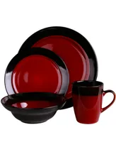 Elama's Tanizia 16 Piece High Gloss Dinnerware Set