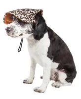 Pet Life 'Cheetah Bonita' Cheetah Patterned Uv Protectant Adjustable Dog Hat Cap