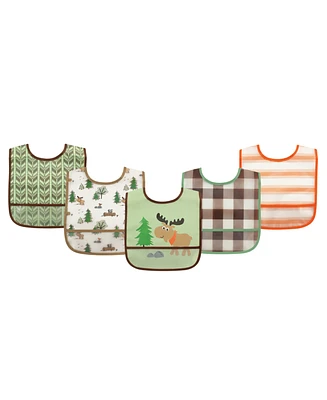 Luvable Friends Baby Waterproof Peva Bibs 5pk