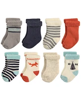 Hudson Baby Baby Boys Hudson Unisex Cotton Rich Newborn and Terry Socks