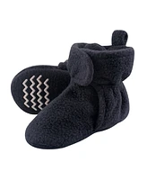 Hudson Baby Baby Boys Hudson Cozy Fleece Booties, Navy, 12-18 Months