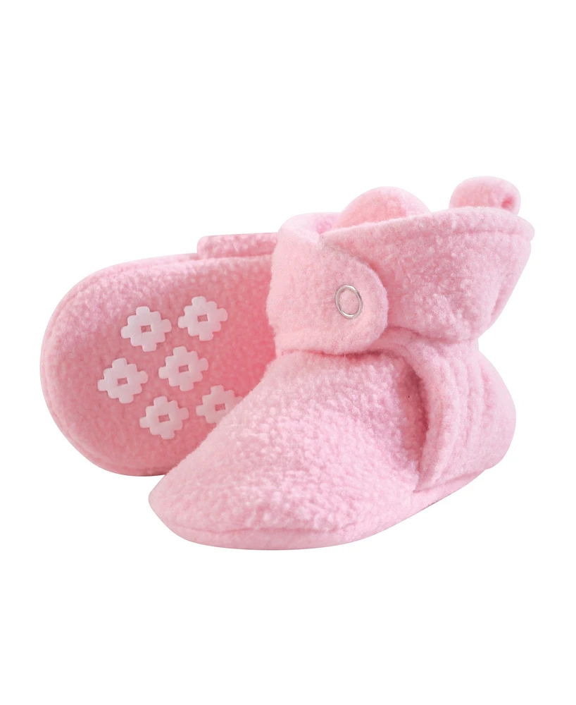 Little Treasure Baby Boys Cozy Fleece Booties, Navy, 12-18 Months