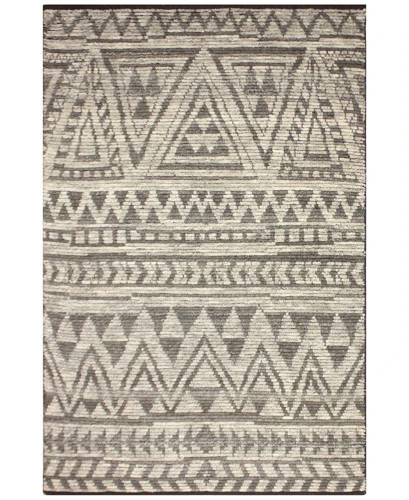 Bashian Natural Wool Nat-21 Gray 5' x 7'6" Area Rug