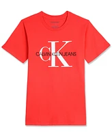 Calvin Klein Big Boys Bold signature Logo Graphic T-Shirt