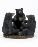 Avanti Black Playful Bears Lodge Resin Toothbrush Holder