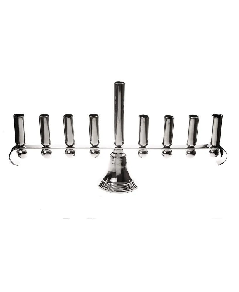 Classic Touch Stainless Steel Menorah