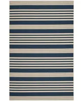 Safavieh Courtyard CY6062 Navy and Beige 5'3" x 7'7" Sisal Weave Outdoor Area Rug