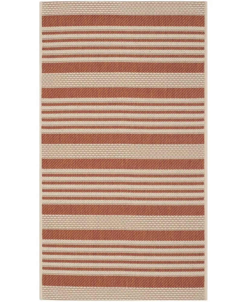 Safavieh Courtyard CY6062 Terracotta and Beige 2' x 3'7" Sisal Weave Outdoor Area Rug