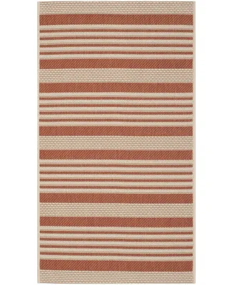 Safavieh Courtyard CY6062 Terracotta and Beige 2' x 3'7" Sisal Weave Outdoor Area Rug