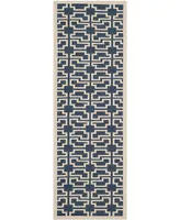 Safavieh Courtyard MSR5312 Navy and Beige 2'3" x 6'7" Sisal Weave Runner Outdoor Area Rug