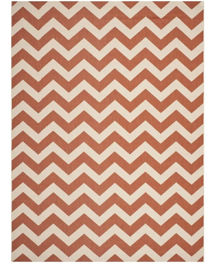 Safavieh Courtyard CY6244 Terracotta and Beige 8' x 11' Outdoor Area Rug