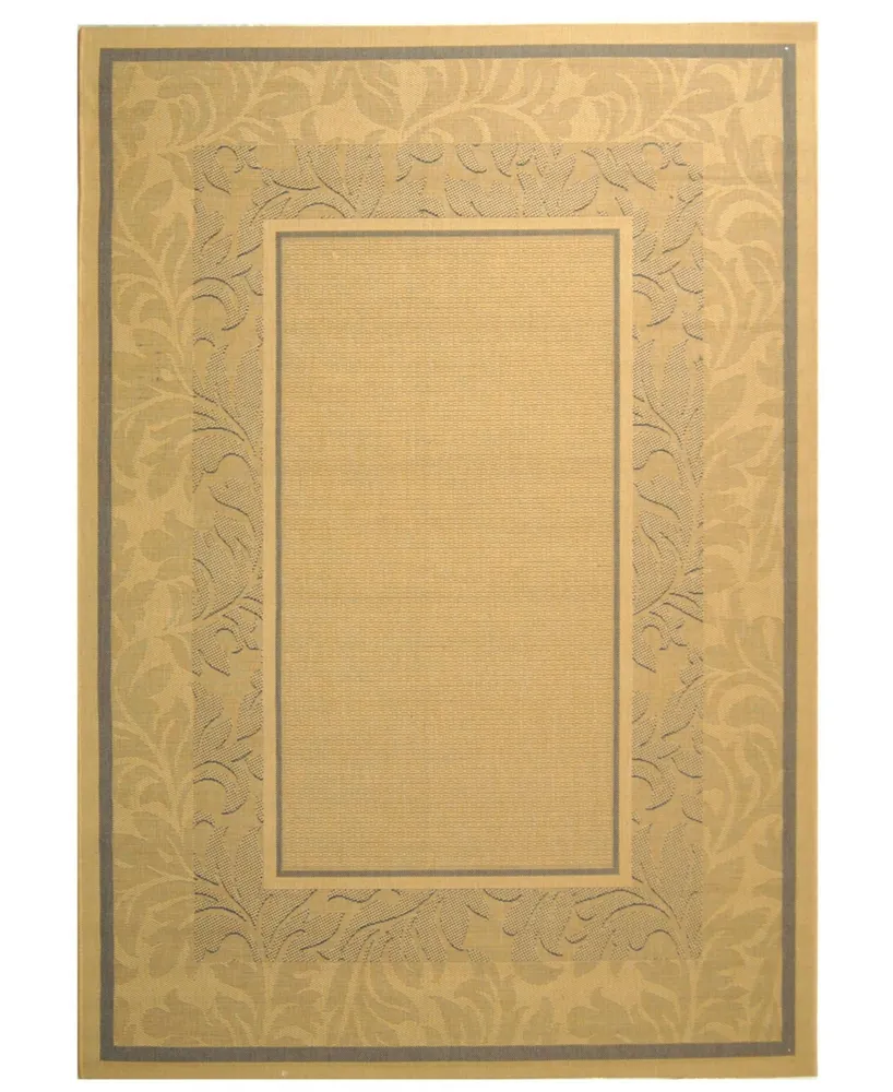 Safavieh Courtyard CY1704 Natural and Blue 8' x 11' Outdoor Area Rug