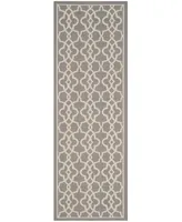 Safavieh Courtyard CY6071 Grey and Beige 2'7" x 8'2" Runner Outdoor Area Rug