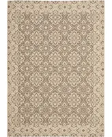 Safavieh Courtyard CY6550 and Creme 4' x 5'7" Outdoor Area Rug