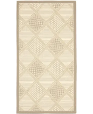 Safavieh Courtyard CY7570 Beige and Dark Beige 2'7" x 5' Outdoor Area Rug