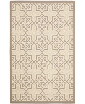 Safavieh Courtyard CY7931 Beige and Dark Beige 4' x 5'7" Outdoor Area Rug