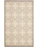 Safavieh Courtyard CY7931 Beige and Dark Beige 4' x 5'7" Outdoor Area Rug