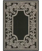 Safavieh Courtyard CY3305 Black and Sand 4' x 5'7" Sisal Weave Outdoor Area Rug