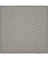 Safavieh Courtyard CY6919 Anthracite and Beige 7'10" x 7'10" Sisal Weave Square Outdoor Area Rug