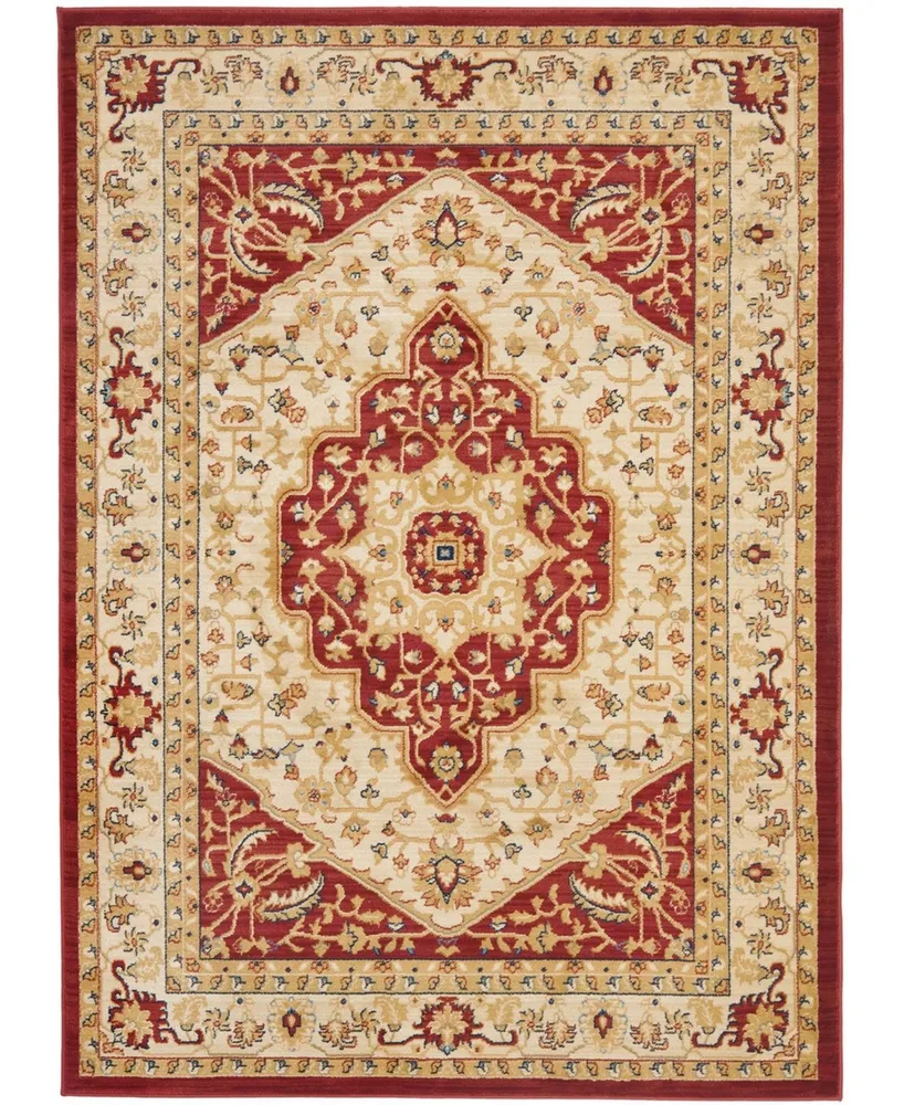 Safavieh Austin AUS1580 Creme and Red 5'3" x 7'6" Area Rug