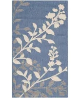 Safavieh Courtyard CY7019 Blue and Beige 2'7" x 5' Sisal Weave Outdoor Area Rug