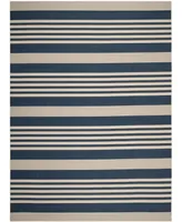 Safavieh Courtyard CY6062 Navy and Beige 9' x 12' Sisal Weave Outdoor Area Rug