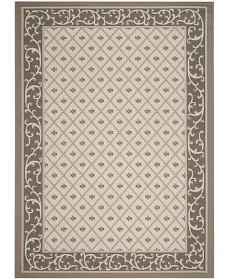 Safavieh Courtyard CY7427 Beige and Dark Beige 9' x 12' Sisal Weave Outdoor Area Rug