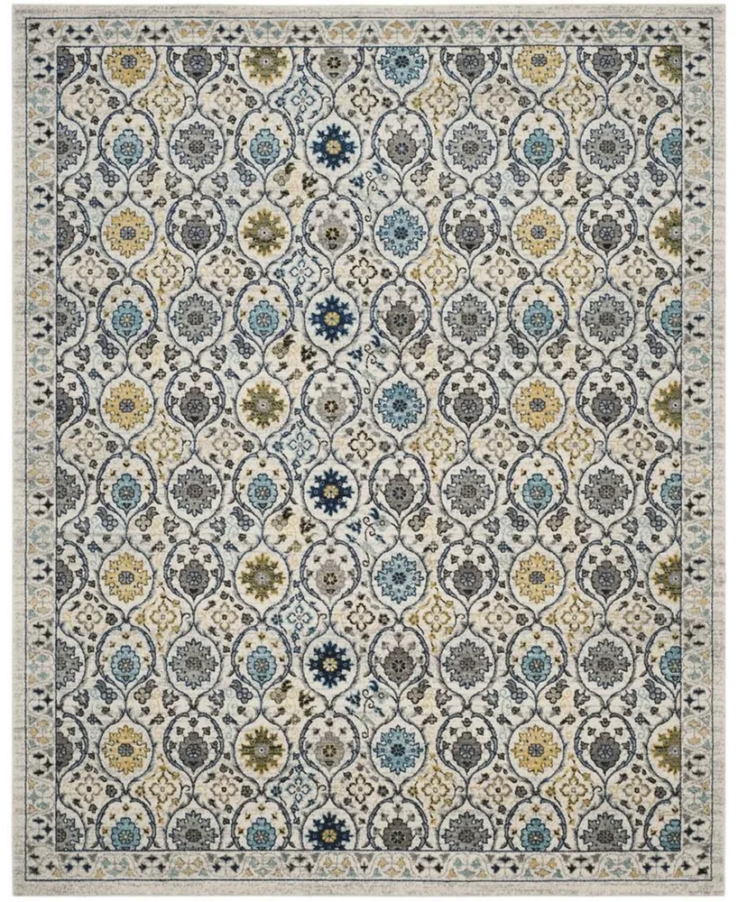 Safavieh Evoke EVK210 Ivory and Blue 8' x 10' Area Rug