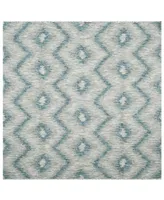 Safavieh Courtyard CY8463 Gray and Blue 6'7" x 6'7" Square Outdoor Area Rug