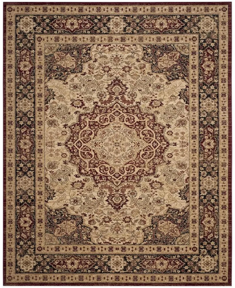 Safavieh Lavar Kerman LVK637 Cream and Navy 8' x 10' Area Rug