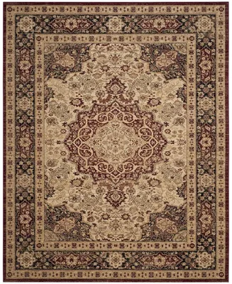 Safavieh Lavar Kerman LVK637 Cream and Navy 8' x 10' Area Rug