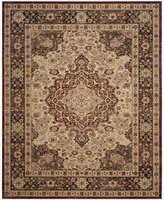 Safavieh Lavar Kerman LVK637 Cream and Navy 8' x 10' Area Rug