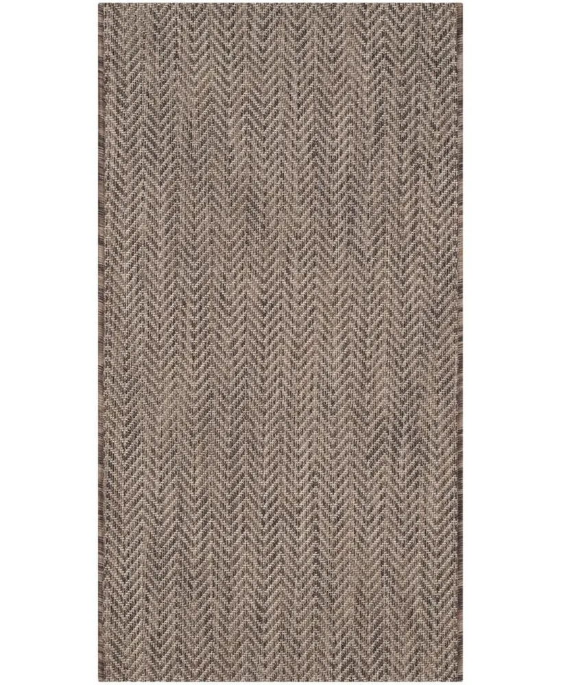 Safavieh Courtyard CY8022 Brown and Beige 2' x 3'7" Sisal Weave Outdoor Area Rug