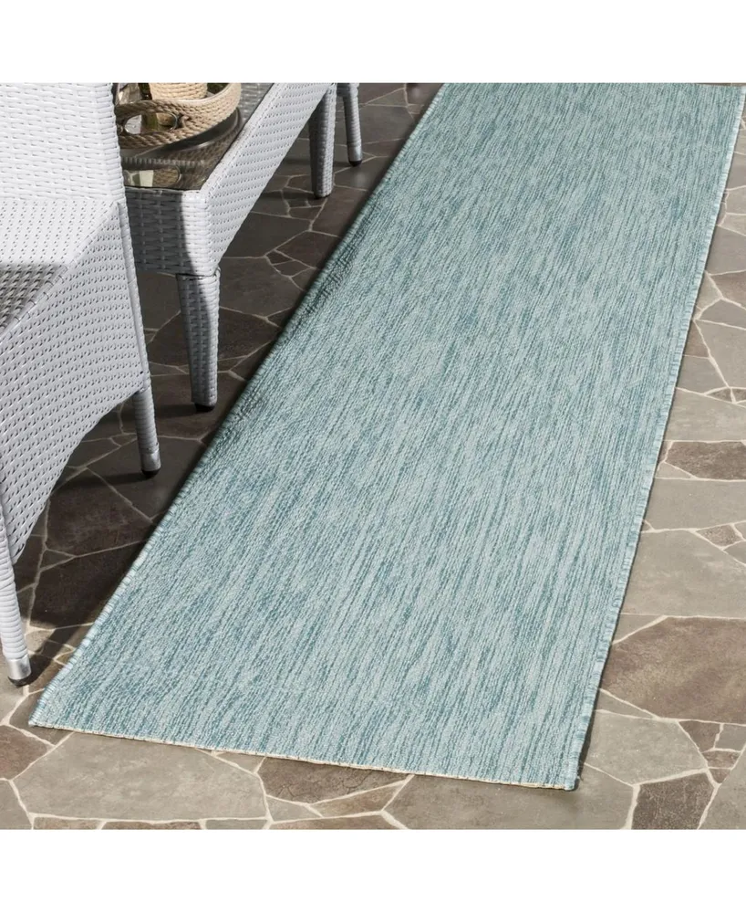 Safavieh Courtyard CY8520 Aqua 2'3" x 12' Sisal Weave Runner Outdoor Area Rug