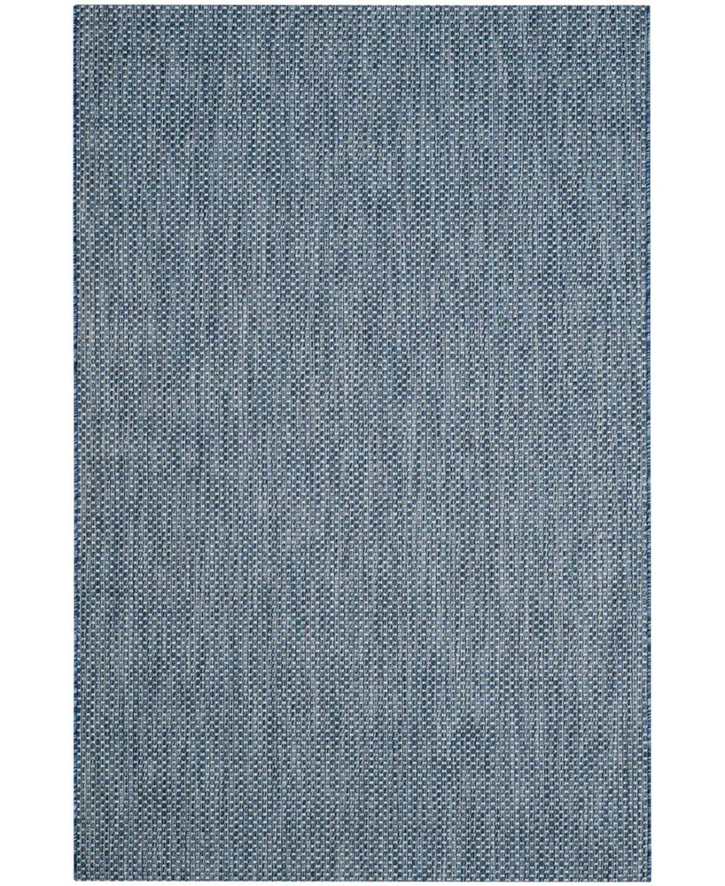 Safavieh Courtyard CY8521 Navy and Gray 4' x 5'7" Sisal Weave Outdoor Area Rug