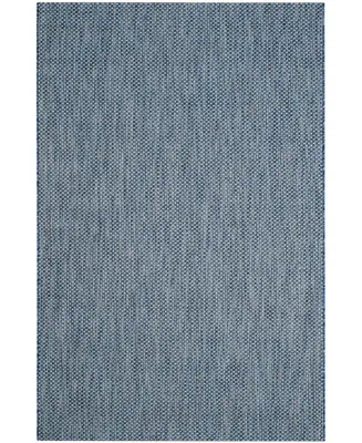 Safavieh Courtyard CY8521 Navy and Gray 4' x 5'7" Sisal Weave Outdoor Area Rug