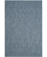 Safavieh Courtyard CY8521 Navy and Gray 4' x 5'7" Sisal Weave Outdoor Area Rug