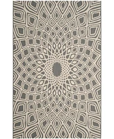 Safavieh Courtyard CY6616 Anthracite and Beige 9' x 12' Sisal Weave Outdoor Area Rug