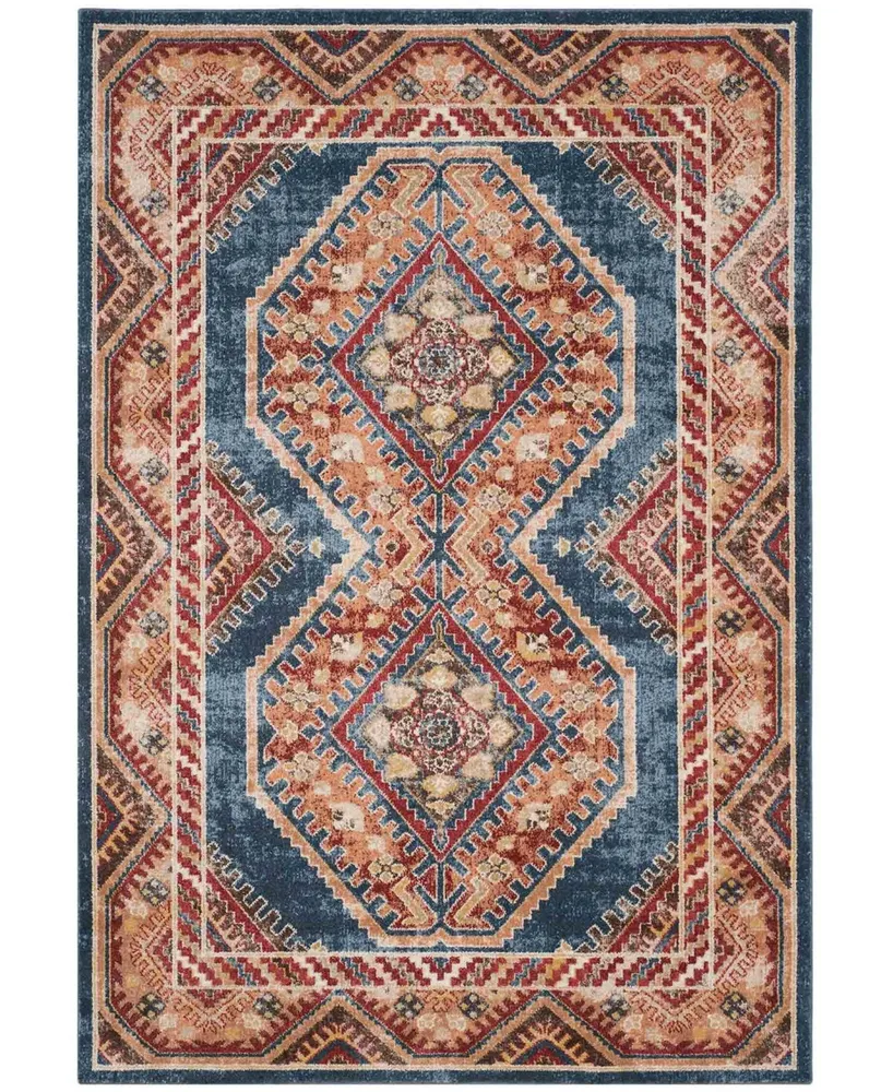 Safavieh Bijar BIJ647 Royal and Rust 5'3" x 7'6" Area Rug