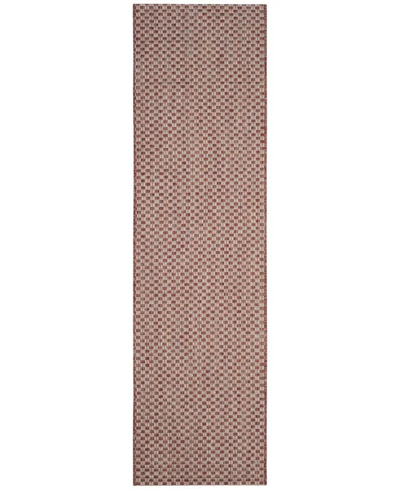 Safavieh Courtyard CY8653 Rust and Light Grey 2'3" x 12' Sisal Weave Runner Outdoor Area Rug