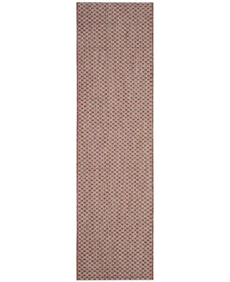 Safavieh Courtyard CY8653 Rust and Light Grey 2'3" x 12' Sisal Weave Runner Outdoor Area Rug