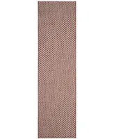 Safavieh Courtyard CY8653 Rust and Light Grey 2'3" x 12' Sisal Weave Runner Outdoor Area Rug