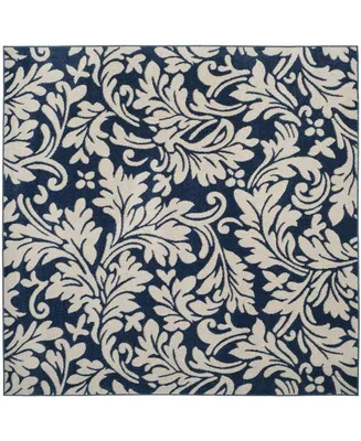 Safavieh Amherst AMT425 Navy and Ivory 7' x 7' Square Area Rug