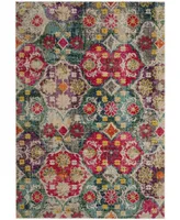 Safavieh Monaco MNC248 Gray and Fuchsia 4' x 5'7" Area Rug