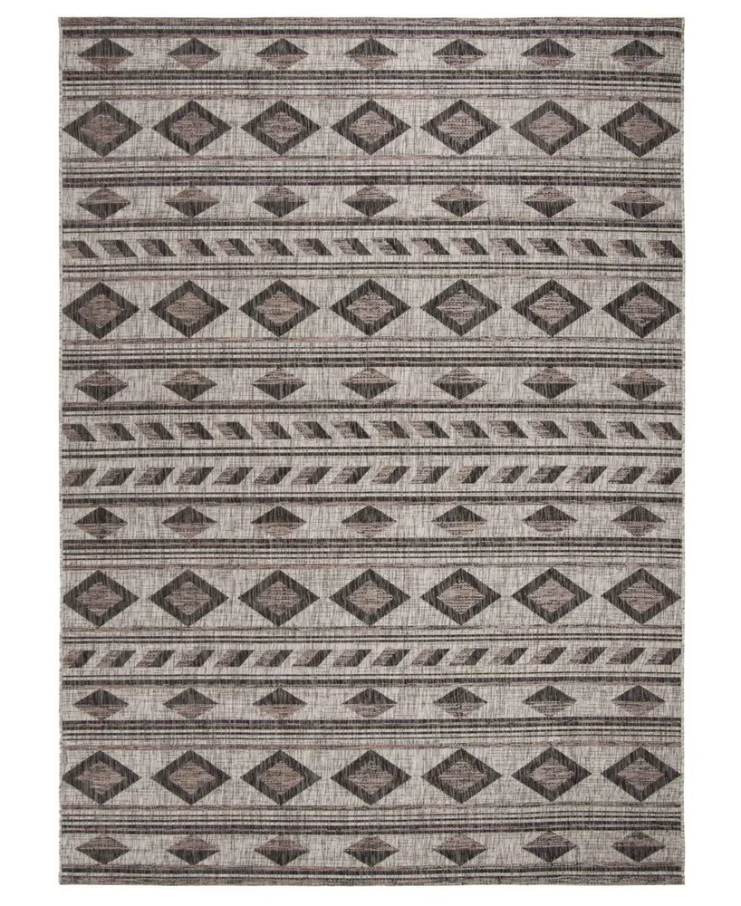 Safavieh Courtyard CY8529 Gray and Black 8' x 11' Outdoor Area Rug