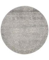 Safavieh Evoke EVK270 Silver and Ivory 9' x 9' Round Area Rug