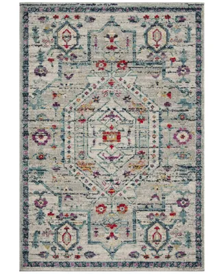 Safavieh Madison MAD928 Light Gray and Fuchsia 4' x 6' Area Rug