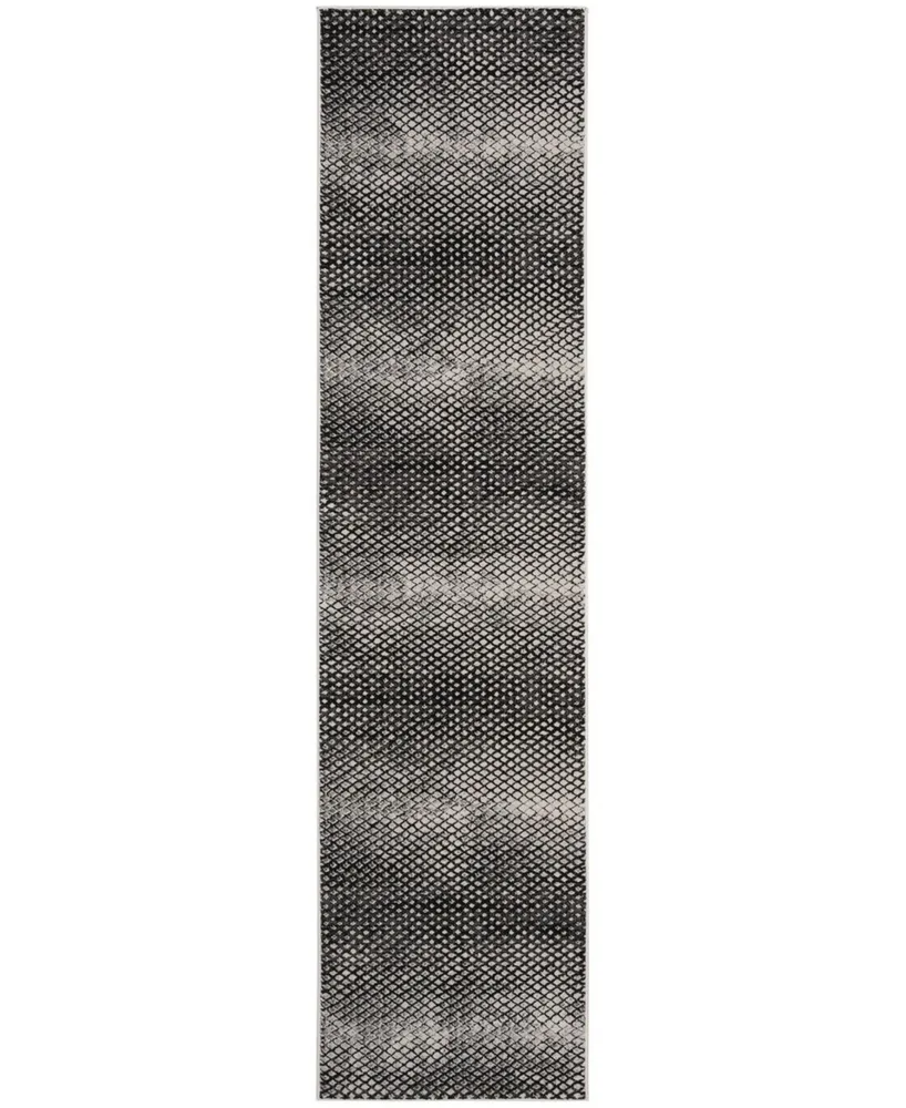 Safavieh Lurex LUR186 Black and Ivory 2' x 8' Runner Area Rug