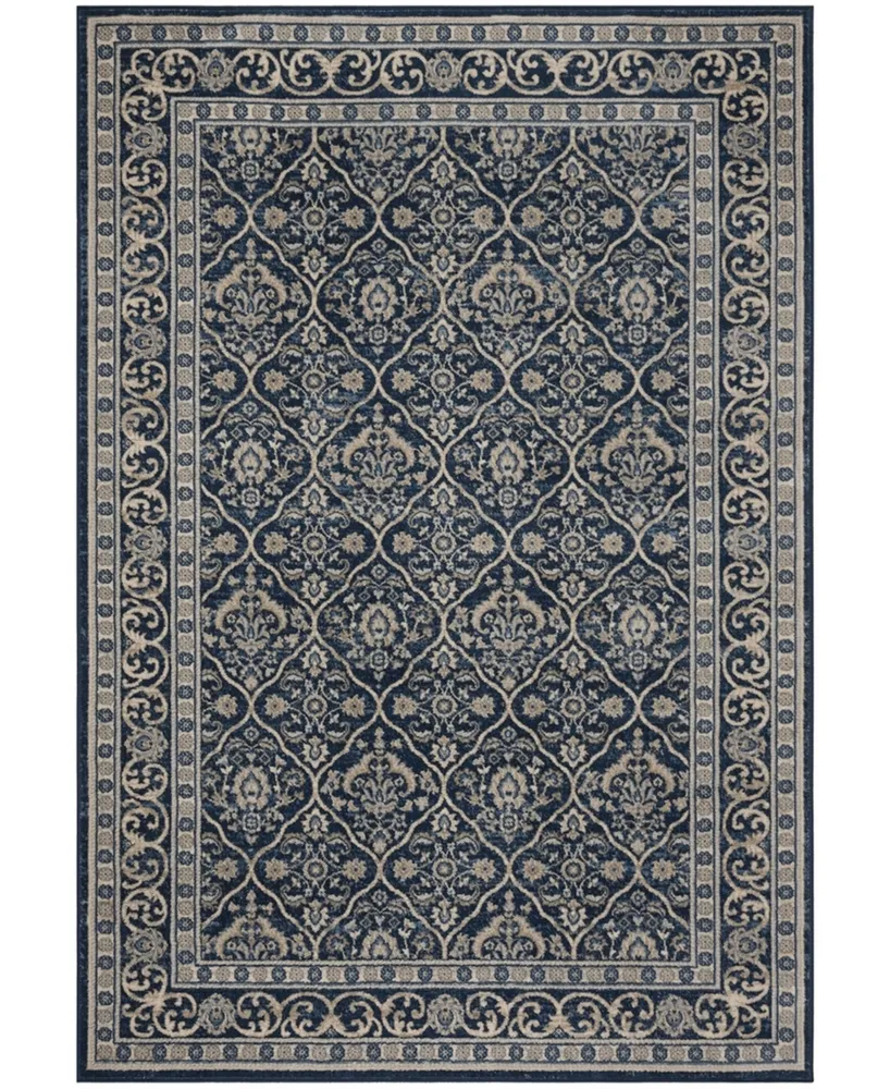 Safavieh Brentwood BNT870 Navy and Light Gray 5'3" x 7'6" Sisal Weave Area Rug