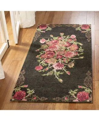 Safavieh Classic Vintage CLV115 Black and Red 4' x 6' Area Rug